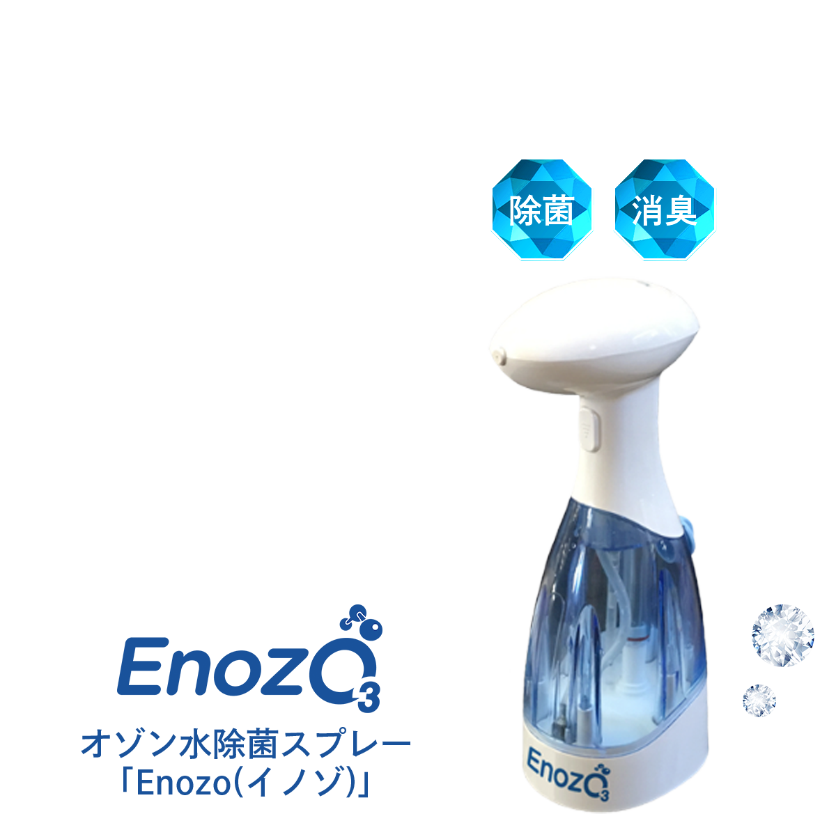 安全なオゾン水で99.9%除菌　Enozo イノゾ オゾン水噴霧スプレー機　除菌・消臭効果