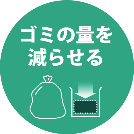 ゴミの量を減らせる